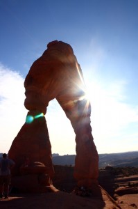 Delicate Arch with Sun